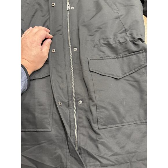 Levi's Women's Parka Jacket Size XL Faux Fur Hooded Black Coat - Picture 4 of 14